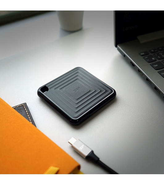Внешний SSD 2TB Silicon Power PC60, External, USB 3.2 Type-C R/W - 540/500 MB/s черный