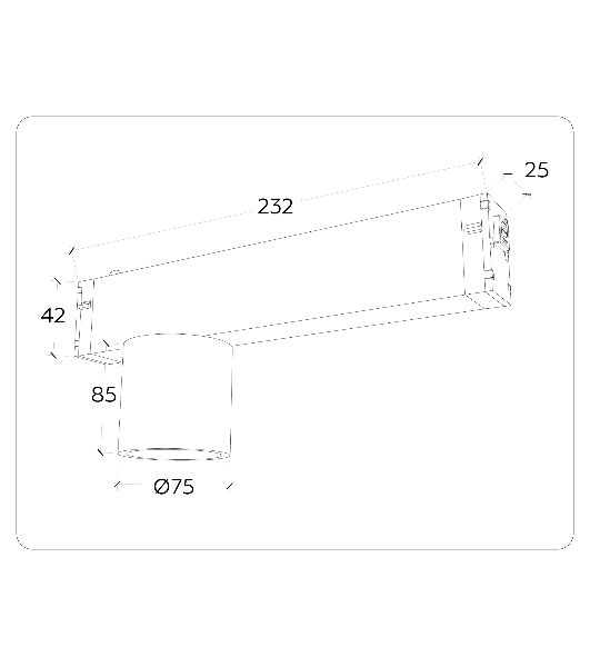 Управляемый светодиодный светильник для шинопровода Magnetic Ambrella light GL1241 WH белый IP20 7W 3000K-6400K 220V 24° D75*85 (Без ПДУ)