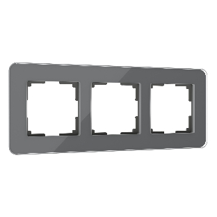 Рамка на 3 поста Elite (графит, стекло) W0032440