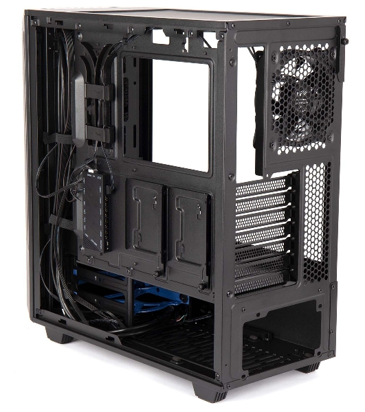 Компьютерный корпус Hiper PB81 черный без БП ATX 3x120мм 2xUSB2.0 2xUSB3.0 audio bott PSU