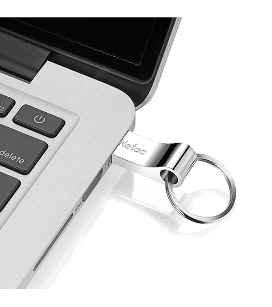 Флешка USB Netac U275 (NT03U275N-032G-20SL), 32Gb, USB 2.0, R/W 50/40, серебристый