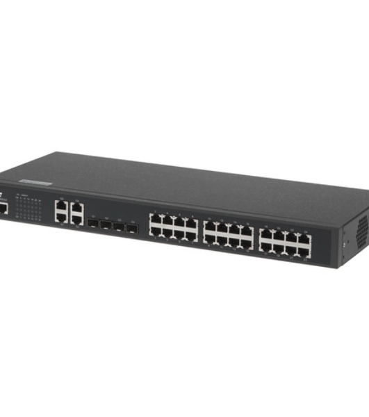 Коммутатор GIGALINK GL-SW-G201-28SC, 8×100/1000 Мбит/с Combo + 16×1 Гбит/с SFP + 4×10 Гбит/с SFP+, управляемый