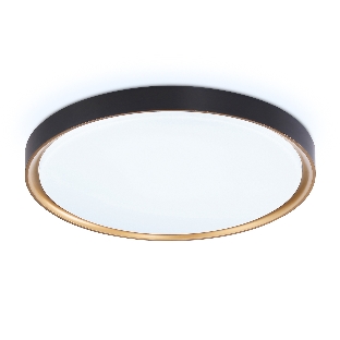 Потолочный светодиодный светильник Ambrella light FZ1249 BK/GD черный/золото IP54 45W 5000K D480*60 (Без ПДУ)