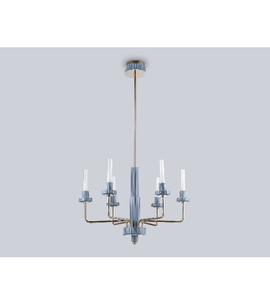 Люстра Ambrella light LH53124/6 GD/WH/GB золото/белый/серо-синий 10W 3000K D660*1120