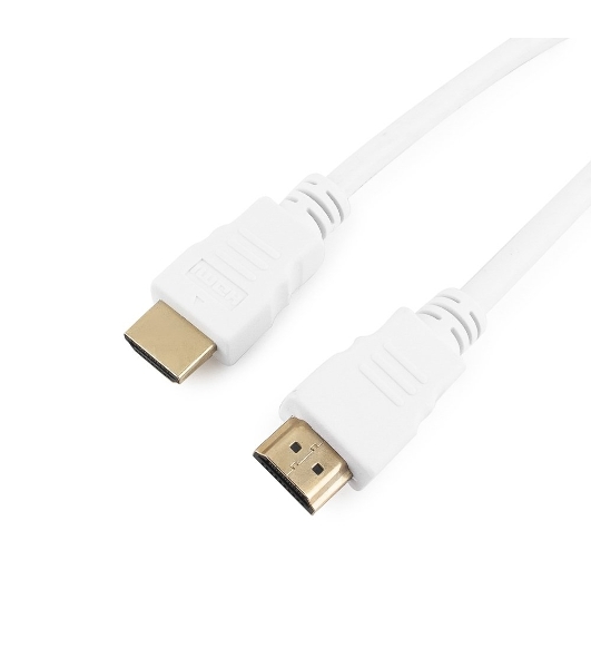 Кабель Cablexpert HDMI CC-HDMI4-W-10, 19M/19M, v2.0, медь, позол.разъемы, экран, 3 м, белый, пакет