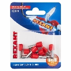 Наконечник штыревой втулочный Rexant изолированный, F-12 мм, 10 мм², НШВи 10-12/E10-12, красный, в упак. 10 шт., фото 1