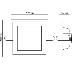 Светильник Glass кв 18W 1390lm 3000K 220-240V IP20 монт Ø155х155 200x200x30 с дек стек LED, фото 1