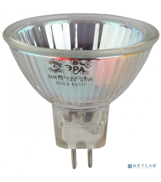 Лампа галогенная ЭРА GU5.3-JCDR (MR16) -35W-230V-Cl(10/200/6000)