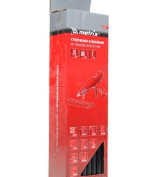 Стержни клеевые Matrix, 11 мм, L-300 мм, 34 шт, черный
