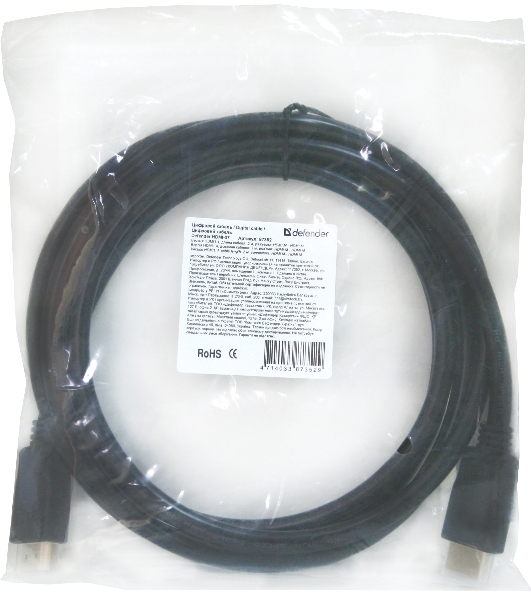 Цифровой кабель Defender HDMI-17 HDMI M-M, ver 1.4, 5.0 м