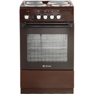 Плита электрическая De Luxe 5004.18э-014 коричневый, конфорок 4 шт, духовка 43 л, 50 см x 85 см x 50 см
