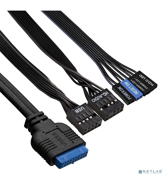 Компьютерный корпус Miditower ExeGate AA-442U2-AA400 (ATX, AA400 8 см, 1хUSB+2хUSB 3.0, аудио, черный)