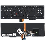 Клавиатура для ноутбука Lenovo Thinkpad S5 2nd Gen черная с подсветкой, фото3