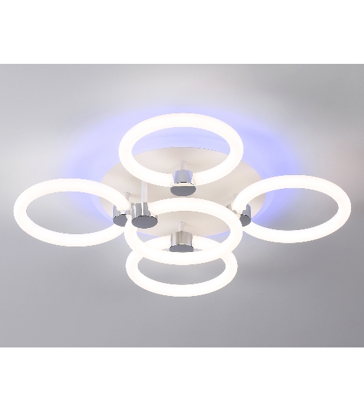 Потолочный светодиодный светильник FA3841/4+1 WH белый 70W 3000K-6400K+RGB D538*115 (ПДУ РАДИО 2.4G)