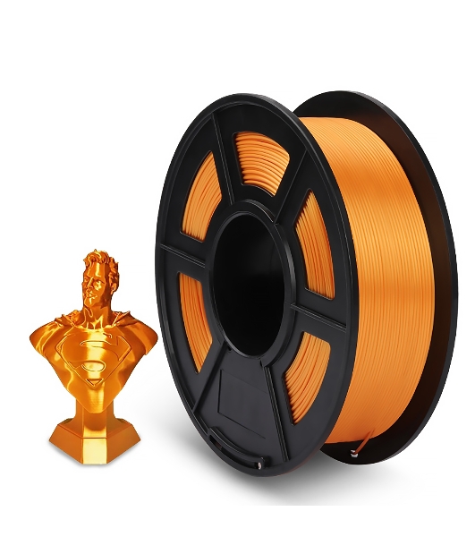 Филамент NVPrint Silk PLA+ Orange для 3D печати диаметр 1.75мм длина 330 метров масса 1 кг