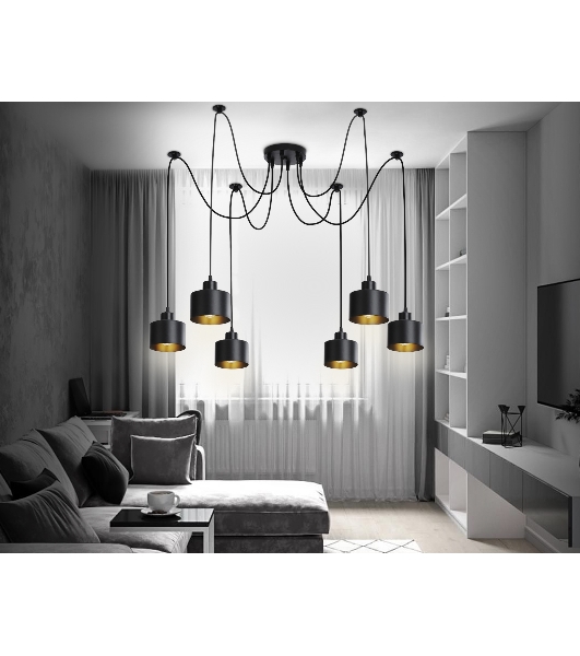 Светильник Ambrella light TR8132/6 BK черный E27*6 max 40W D700*800