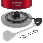 Электрочайник Bosch TWK3P424 красный, 1.7 л, 2400 Вт, скрытый нагревательный элемент, фото10