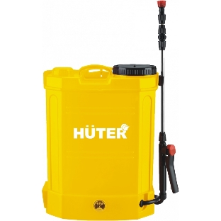Опрыскиватель аккумуляторный Huter SP-12AC, аккумуляторный, ранцевый, 12л, желтый/черный