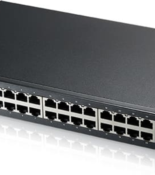Коммутатор гибридный Smart L2Zyxel NebulaFlex GS1915-24E, rack 19', 24xGE, бесшумный (без вентилятора), автономное/облачное управление