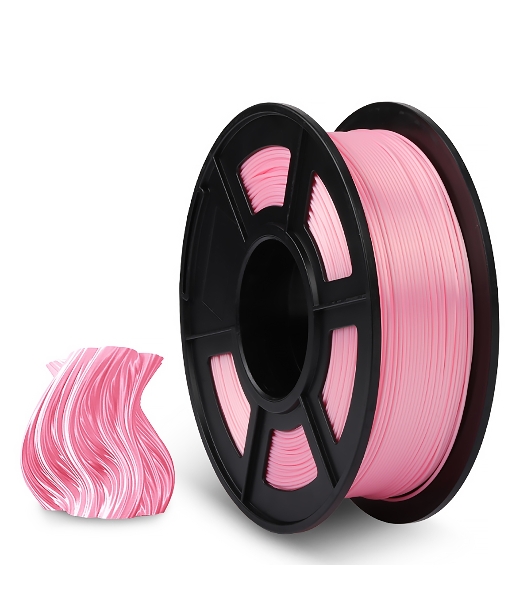 Филамент NVPrint Silk PLA+ Pink для 3D печати диаметр 1.75мм длина 330 метров масса 1 кг
