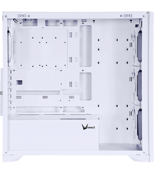 Корпус Formula V Line TimberLine T0 White, ATX, wood+plastic front, TYPE-C*1, USB3.0*2, FRONT 3x120мм FRGB, REAR 1x120мм FRGB