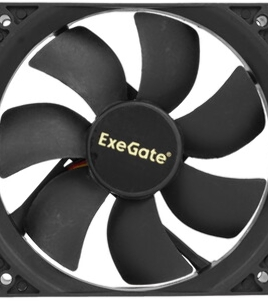 Вентилятор для корпуса ExeGate E12025S4P-PWM черный, 120 мм, 1500 об/мин, 25 дБ, 4 pin