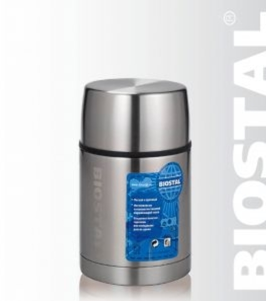 Термос 'Biostal-АВТО' с широким горлом, суповой, с термочехлом, 0,7 л.