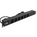 Блок розеток горизонтальный ExeGate ServerPro PDU-19H602 Al-6S-EU2, 19', 1U, Алюминий, 6 Schuko, кабель с евровилкой VDE-250V-16A-3*1.5мм2, 2метра, черный, фото8