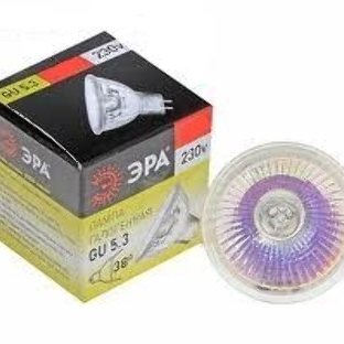 Лампа галогенная ЭРА GU5.3-JCDR (MR16) -50W-230V-Cl(10/200/6000)