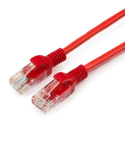 Патч-корд UTP Cablexpert cat.5e, 3м, литой, многожильный, красный
