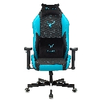 Кресло Knight Neon черный/голубой, экокожа, 120 кг, механизм качания, фото29