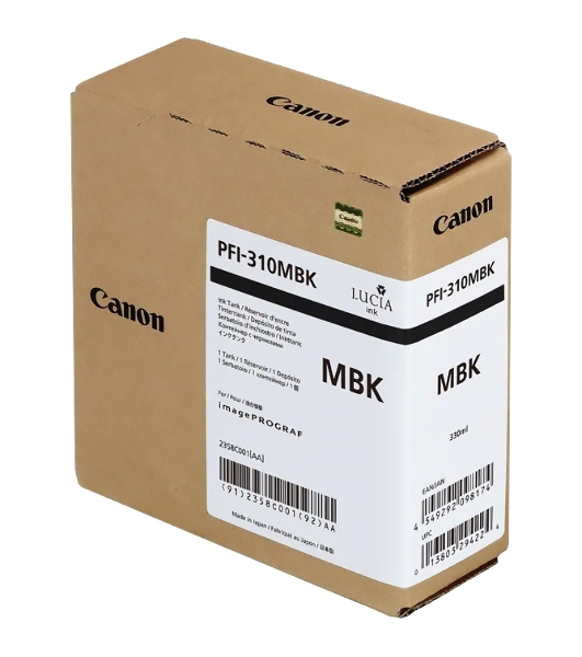 Картридж струйный Canon PFI-310 MBK 2358C001 черный матовый (330мл) для Canon TX-2000/TX-3000/TX-4000