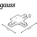 Коннектор для встраиваемых трековых шинопроводов Gauss (T) белый, фото2