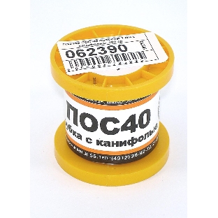 Припой ПОС-40 диаметр 1 мм с канифолью 100 гр