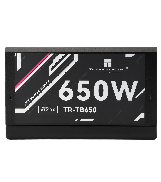 Блок питания Thermalright, 650W 80+ Bronze (ATX, 3.0, Full modular, 1x24(20+4)pin, 2xCPU 8(4+4)pin, 4xPCIe*2 8(6+2)pin, 3xSATA3, 3xMOLEX4pin, Active, 120x120мм, 150x140x86mm, APFC, черный)