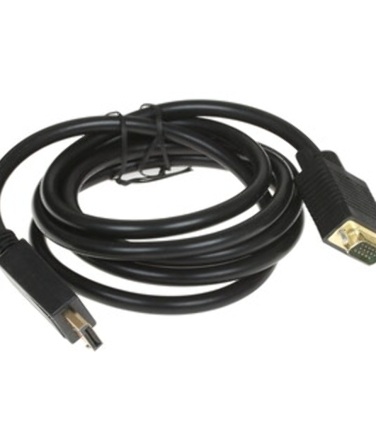 Кабель Cablexpert mDP-VGA, 20M/15M, 1.8м, черный, позол.разъемы, пакет (CC-mDPM-VGAM-6)