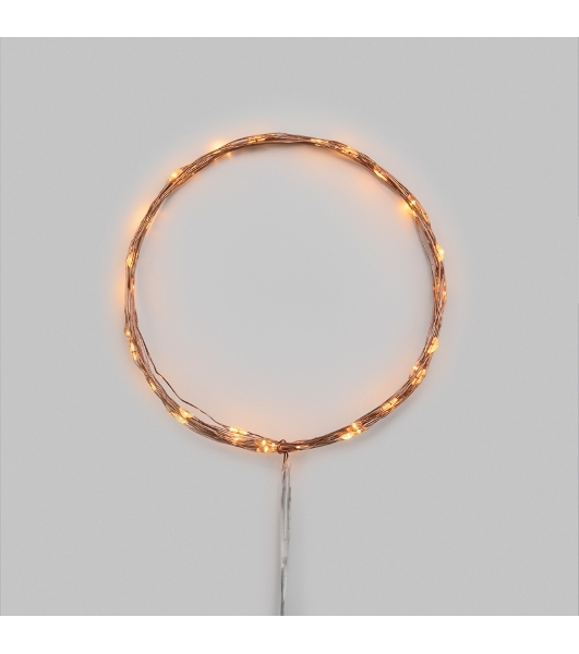 Гирлянда светодиодная Роса 5м 50 LED ЯНТАРНЫЙ IP20 2хАА (в комплект не входят) NEON-NIGHT