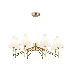 Люстра Ambrella light LH57135/8 BS/FR латунь/белый матовый E14/8 max 40W D800*650, фото8
