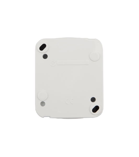 Розетка одноместная Kranz Mini OG открытой установки с заземлением, IP54 белая
