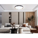 Потолочный светодиодный светильник Ambrella light FZ1249 BK/GD черный/золото IP54 45W 5000K D480*60 (Без ПДУ), фото3