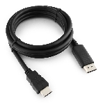 Кабель DisplayPort-HDMI Gembird/Cablexpert 1,8м, 20M/19M, черный, экран, пакет, фото 1