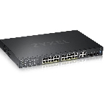 Коммутатор гибридный L2 PoE+ Zyxel NebulaFlex Pro GS2210-28HP, rack 19', 24xGE PoE+, 4xCombo (SFP/RJ-45), бюджет 375 Вт, автономное/облачное управление, фото 1
