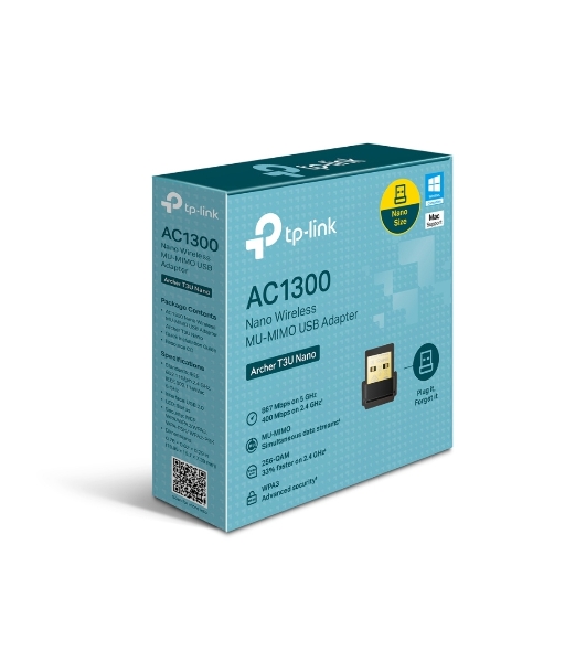 Ультракомпактный Wi-Fi USB-адаптер TP-Link Archer T3U Nano AC1300 с поддержкой MU-MIMO