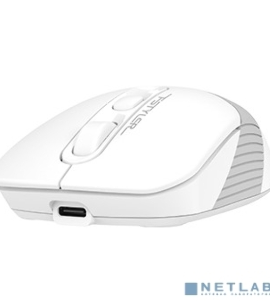 Мышь беспроводная A4Tech Fstyler FB10C белый/серый, 2000 dpi, радиоканал, Bluetooth, USB, кнопки - 4