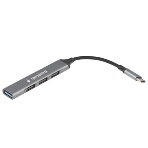Разветвитель USB3.0/2.0 Gembird UHB-C202, USB3.0, 3xUSB2.0, кабель Type-C 10 см, алюминий, пакет, фото7