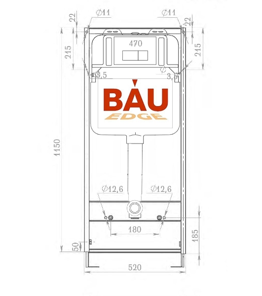 Комплект BAU 6 в 1: инсталляция BAU PRO для подвесного унитаза, унитаз подвесной безободковый Bau Novo, быстросъемное сиденье микролифт, круглая хромированная клавиша Aquanika