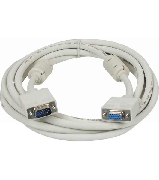 Кабель-удлинитель SVGA Ningbo VGA HD15 (m)/VGA HD15 (f) 3м феррит.кольца