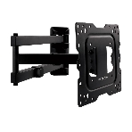Кронштейн Kromax DIX-18 BLACK(для LED/LCD телевизоров 22'-55', max 40 кг, настенный, 5 ст свободы, наклон ±15°, поворот 180°, от стены 66-605 мм, max VESA 400x400 мм, вращение экрана ±5°, съемная монтажная пластина, кабель-канал, 4 шт/уп.), фото2