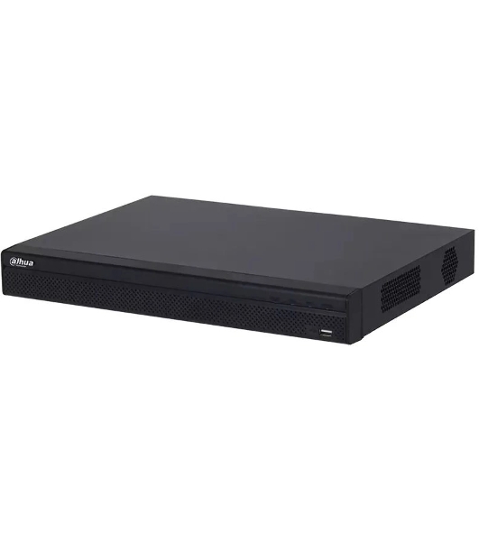 Видеорегистратор IP 32-канальный DAHUA 4K и H.265+. Входящий поток до 160 Мбит/с; сжатие: Н.265+/H.265+, H.265, H.264+, H.264+/H.264; разрешение записи до 12Мп; накопители: 2 SATA III до 20Тбайт; воспр