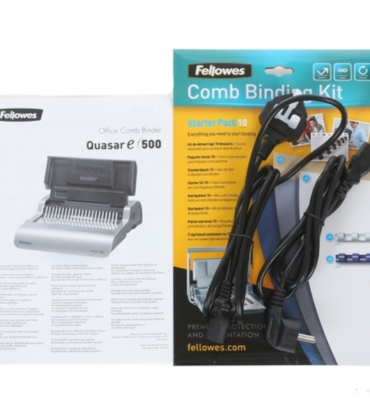 Переплетчик Fellowes Quasar E (FS-56209) A4/перф.20л.сшив/макс.500л./пластик.пруж. (6-50мм)/электр.